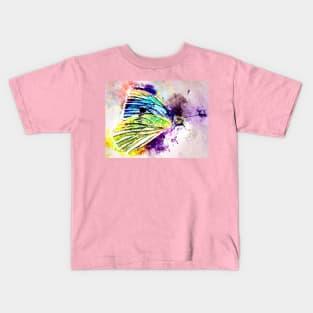 Watercolor Cabbage White Butterfly Kids T-Shirt